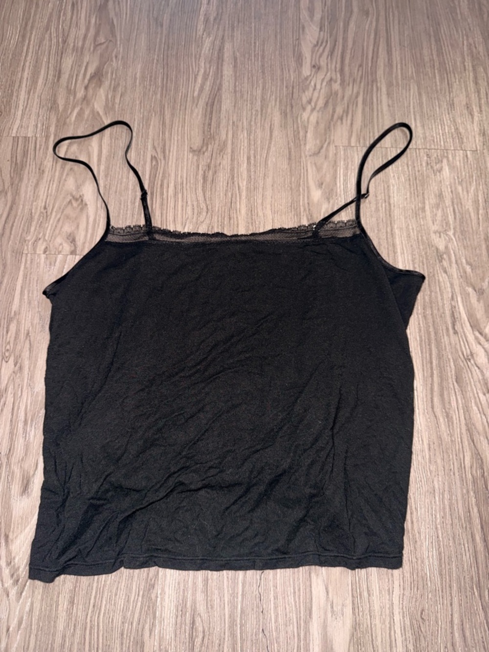 Victoria's Secret Black Lace-Trim Cami